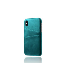 Load image into Gallery viewer, Men Leather Durable Shockproof Protective Cover For iPhone 14 Pro 13 Pro MAX Luxury Leather Card Holder Phone Case Stylish Leather Cover For iPhone 2 Credit Card Slots Holders Compatible for iPhone 13
