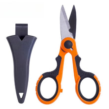 Load image into Gallery viewer, Fishing Scissors Stainless Steel Precision Fishing Line Cutter Non-slip Handle Protective Sleeve Woven Fishing Line Scissors