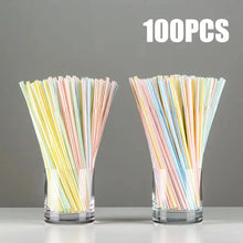 Load image into Gallery viewer, 50-1000Pcs Multicolor Drinking Straws – Milk Tea & Party Supplies