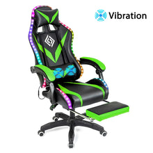 Load image into Gallery viewer, 135 Degrees Gaming Chair RGB Light Office Chair Bluetooth Speaker Gamer Computer Chair Ergonomic Swivel 2 Point Massage Recliner