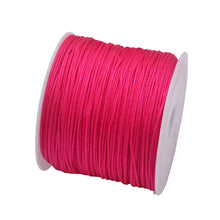 Load image into Gallery viewer, 50 Yards 0.8mm Braided Nylon Cord – Durable Satin String for Jewelry Making, Beading, Macrame, Chinese Knot & DIY Crafts