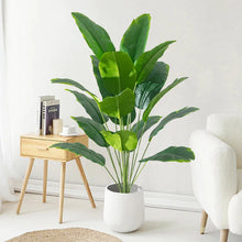 Load image into Gallery viewer, Artificial Tropical Palm Tree with Real Touch Banana Leaves
