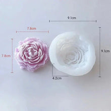 Load image into Gallery viewer, 3D Peony Flower Silicone Candle Mold – DIY Relief Candle, Soap & Resin Mold for Handmade Crafts, Gifts & Home Décor