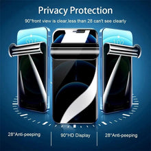 Load image into Gallery viewer, 2Pcs Anti-Spy Hydrogel Film for IPhone 11 14 Pro Max 7 8 Plus Privacy Screen Protectors for IPhone 12 13 PRO XS MAX Mini X XR Bubble Free Fine Diamond Clear Crystal Shockproof Tempered Glass Film