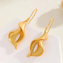 Load image into Gallery viewer, Blooming Flower Hook Earrings – Gold & Silver Dangle Jewelry for Women
