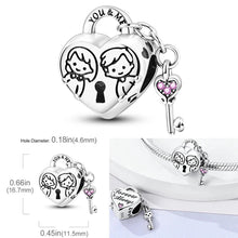 Load image into Gallery viewer, 925 Sterling Silver Pink Butterfly & Luminous Firefly Charm – Dangle Bead for Bracelet or Necklace | Elegant DIY Jewelry Gift for Women
