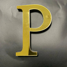 Load image into Gallery viewer, Gold Mirror 3D Letter Wall Stickers – Acrylic Peel & Stick Decor