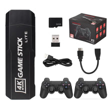 Load image into Gallery viewer, 4K HD Wireless Controllers 40000+ Games 2.4G Arcade Console Support TF Card Expansion TV Mini Game Console Max 256GB for PS1