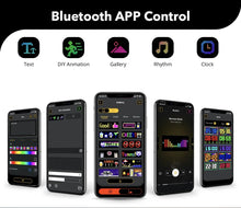 Load image into Gallery viewer, RGB Bluetooth Panel Lamp LED Matrix Pixel Lights Pattern Graffiti Scrolling Text Animation Display Car Shop Reminder Night Light