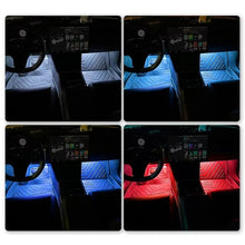Load image into Gallery viewer, 2-in-1 LED Car Neon Interior Light – USB & Cigarette Lighter Footwell Ambient Light, Car Backlight Atmosphere Lamp Accessories