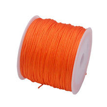 Load image into Gallery viewer, 50 Yards 0.8mm Braided Nylon Cord – Durable Satin String for Jewelry Making, Beading, Macrame, Chinese Knot & DIY Crafts