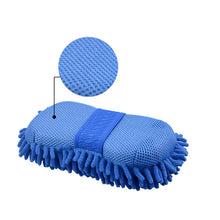 Load image into Gallery viewer, 1Pc Blue Microfiber Chenille Car Wash Sponge Care Washing Brush Pad Cleaning Tool Auto Washing Towel Gloves Styling Accessories