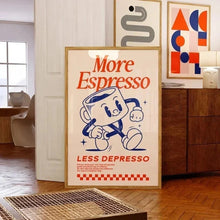 Load image into Gallery viewer, More Espresso Less Depresso Coffee Wall Art Print