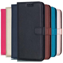 Load image into Gallery viewer, Solid Color Leather Wallet Case For iPhone 14 XS MAX 11 Pro 12 mini 13 Flip Cover Card Slot Mobile Phone Case Wallet Mobile Phone Case Leather Flip Case Wallet Colorful Protective Case