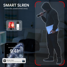 Load image into Gallery viewer, WESECUU Wifi IP Camera 360° Full Coverage PTZ Security Camera 1080P Auto Tracking Wireless Surveillance Night Vision Mini Camera