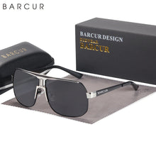 Load image into Gallery viewer, BARCUR Polarized Sunglasses for Men β Trendy UV400 Gradient Lens Oval Comfortable Frame Sports Driving Hiking Fishing Outdoor Fashion Eyewear with Durable Stainless Steel Frame β Casual Apparel Accessory Gift for Him