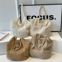 Load image into Gallery viewer, Women’s Knitted Shoulder Bag – Large Capacity Crochet Tote Handbag