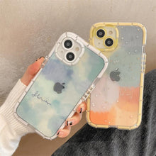 Load image into Gallery viewer, Luminous Art Abstract Phone Case For iPhone 13 12 11 Pro Max Transparent Silicone Shockproof Bumper Cover Floral Girly Transparent Phone Case Glow In Dark iphone case