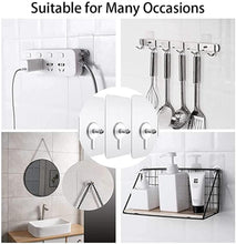 Load image into Gallery viewer, 10 Pcs Punch-Free Non-Marking Strong Adhesive Screw Stickers Wall Picture Hook Invisible Traceless Hardware Drywall Hooks Towel Hook Self Adhesive Key Holder Wall Hook Clothes Coat Robe Hooks Cabinet Closet Door Hanger