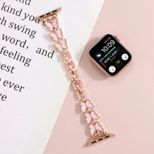 Load image into Gallery viewer, Fashion butterfly strap for Apple watch band sweet jewelry bling bracelet chain iwatch87654321SE women diamond ornament wrist