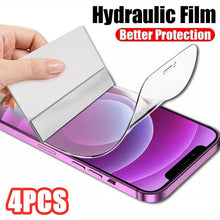 Load image into Gallery viewer, 4PCS for IPhone 12 11 13 Pro Max Full Cover Film Screen Protectors Protective Film for IPhone 14 Pro X XR XS MAX 7 Plus Easy Installation Bubble Free HD Clear Scratch Resistant Anti-Fingerprint Tempered Glass Film