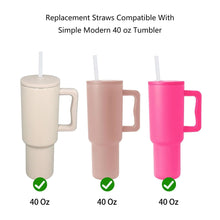 Load image into Gallery viewer, 6 pack Replacement Straws for Stanley 40oz Adventure Quencher Travel Tumbler, Reusable Plastic Straws with Cleaning Brush