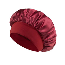 Load image into Gallery viewer, Women’s Satin Sleep Bonnet – Silk Hair Bonnet Wide Band