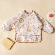 Load image into Gallery viewer, Waterproof Long Sleeve Baby Bib | Washable Feeding Bib with Full Coverage & Easy Clean Design
