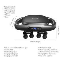 Load image into Gallery viewer, High-Power 16 Head Percussion Massage Gun - 48kg Deep Tissue Relief for Athletes & Fitness Enthusiasts Body Massager