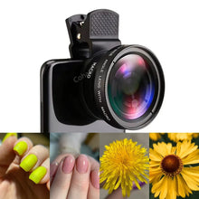 Load image into Gallery viewer, Macro lens for Nails Mobile Phone Lens 0.45X Wide Angle Lens & 12.5X Macro HD Camera Lens Universal for iPhone Android Phone