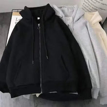 Load image into Gallery viewer, Women’s Y2K Fleece Zip-Up Hoodie – Streetwear Hip Hop Punk Style Loose Sweatshirt for All Seasons