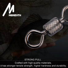 Load image into Gallery viewer, MEREDITH Fishing Swivels Ball Bearing Swivel 50PCS/Lot with Safety Snap Solid Rings Rolling Swivel for Carp Fishing Accessories