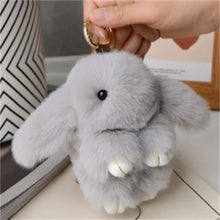 Load image into Gallery viewer, 15cm Rabbit Fur Keychain – Cute Bag & Car Pendant Accessory for Women