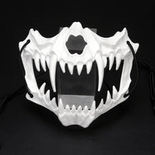 Load image into Gallery viewer, Halloween Half-Face Mask - Dragon, Tiger, Tengu, Wolf, and Skull Designs