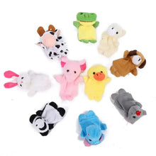 Load image into Gallery viewer, Cartoon Finger Puppets – 1/5/10pcs Plush Hand Dolls for Kids