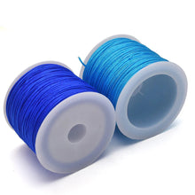 Load image into Gallery viewer, 50 Yards 0.8mm Braided Nylon Cord – Durable Satin String for Jewelry Making, Beading, Macrame, Chinese Knot & DIY Crafts