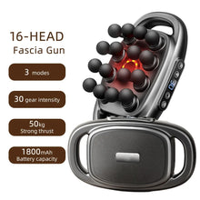 Load image into Gallery viewer, High-Power 16 Head Percussion Massage Gun - 48kg Deep Tissue Relief for Athletes & Fitness Enthusiasts Body Massager