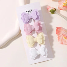 Load image into Gallery viewer, 4Pcs Candy Colored Hair Clips for Girls Cute Double-Layered Bows