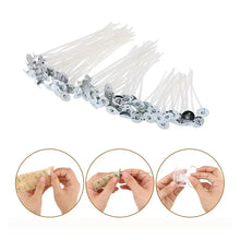 Load image into Gallery viewer, 120Pcs Waxed Cotton Candle Wicks with Stand Original Smokeless Candle Wick for DIY Candle Silicone Mold Candle Making Supplies