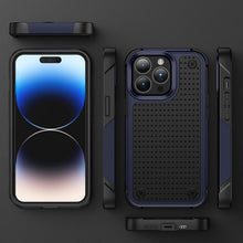 Load image into Gallery viewer, Business Black Shockproof Armor Case for iPhone 14 Pro Max 14 Plus 13 12 Hard Cover Heavy Duty Case Shockproof Ultra-Slim Non-slip iPhone Powerful Protective Phone Case for iPhone