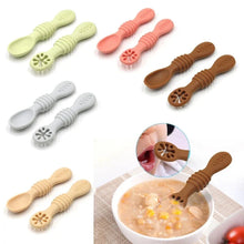 Load image into Gallery viewer, Silicone Baby Sucker Plate & Rice Spoon Set Cute Cartoon Tableware