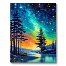 Load image into Gallery viewer, 5D Diamond Painting Kit - Aurora Landscape Mosaic, Full Round Drill for DIY Home Decor