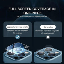 Load image into Gallery viewer, Full Cover HD Back Camera Glass Protectors for iPhone 13 12 Pro Max 13Mini Lens Protective Glass Film on IPhone 11 14 PRO MAX XS Ultra Thin Tempered Glass Camera Lens Screen Protector