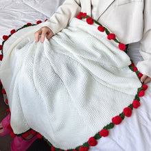 Load image into Gallery viewer, 1pcs Finished Flower Bouquet Blanket Soft and Lightweight Knitted Throw Blankets for Birthday Wedding Valentine’s Day Home Decor