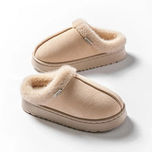 Load image into Gallery viewer, Fashion Women Fluffy Slippers for Autumn and Winter Indoor EVA Thick Sole Anti-Slip and Warm Unisex Slippers for Winter