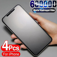Load image into Gallery viewer, 4pcs Matte Film For Iphone 11 12 13 Pro Max Mini Frosted Screen Protectors For Iphone X Xr Xs Max 6 6s 7 8 Plus Se Anti Glare Matte Finish Anti-fingerprint Film