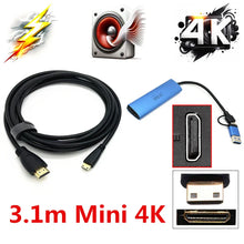 Load image into Gallery viewer, 2in1 USB & Type-C to Micro / Mini HDMI-compatible Video Capture Card Live Streaming Cable for Sony Canon Nikon Fuji Camera PC 4K