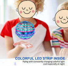 Load image into Gallery viewer, Pink Flying Ball Spinner Toy Hand Control Drone Helicopter 360 Rotating Mini UFO with Light Coy Kids Gifts Birthday Gift For Kid