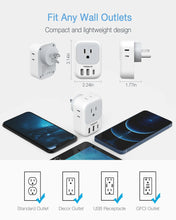 Load image into Gallery viewer, TESSAN Multi Outlet Splitter with 8 AC Outlets & 3 USB (1 USB C) Surge Protector Multi Outlet Extender for Home Office Dorm
