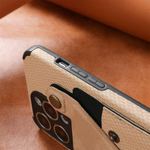 Load image into Gallery viewer, Men Green Wallet Flip Card Holder Phone Case For Iphone 13 12 Mini 14 11 Pro Xs Max Xr X Luxurious Leather Cover Mobile Phone Case With Card Compartment And Kickstand Elegant Iphone Magnetic Case